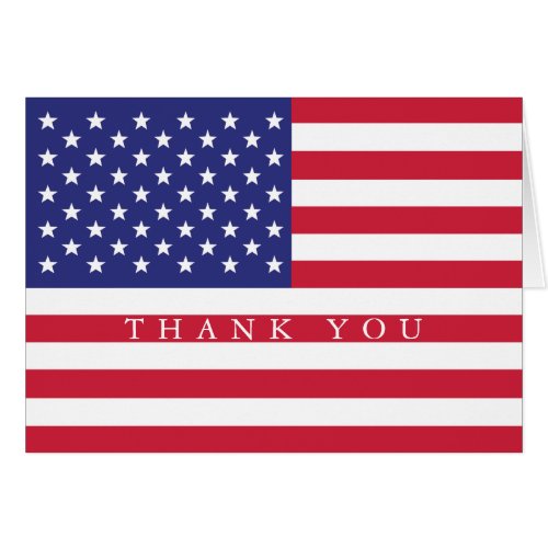Patriotic American Flag Thank You