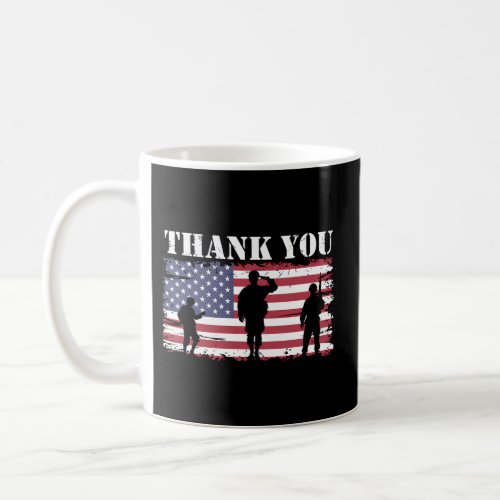 Patriotic American Flag Thank You For Coffee Mug