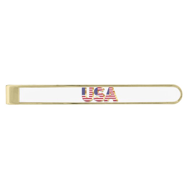 Patriotic American Flag Tie Bar USA (Front)