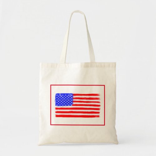 Patriotic American Flag Tote Bag 