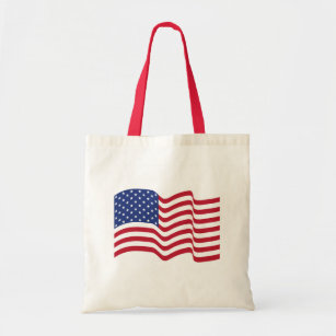 Fourth of July ~ American Flag Fiber Optic Tote Bag 