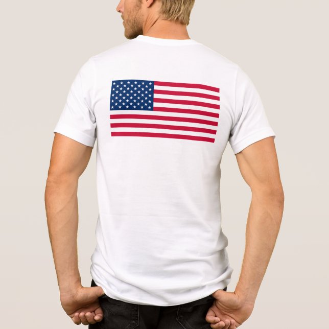 Patriotic American Flag Tri-Blend Shirt (Back)