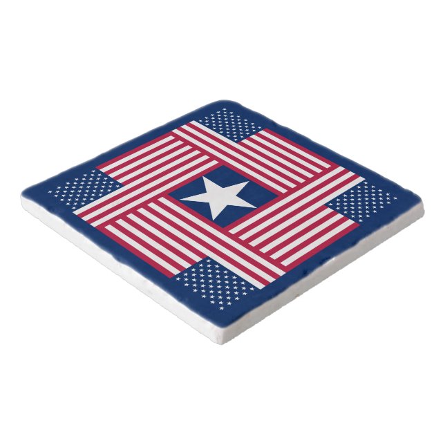 Patriotic American Flag Trivet (Corner)