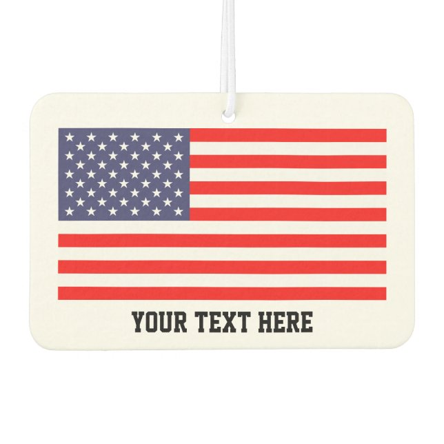 Patriotic American flag USA car air freshener (Front)