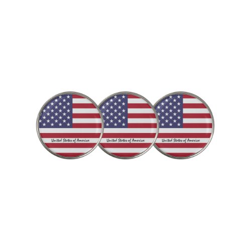 Patriotic American Flag  USA Golf Ball Marker