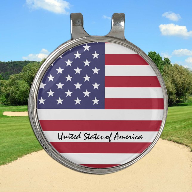 Patriotic American Flag & USA Golf Hat Clip (Creator Uploaded)