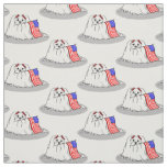 Patriotic American Flag USA Maltese Dog - Cute Fabric