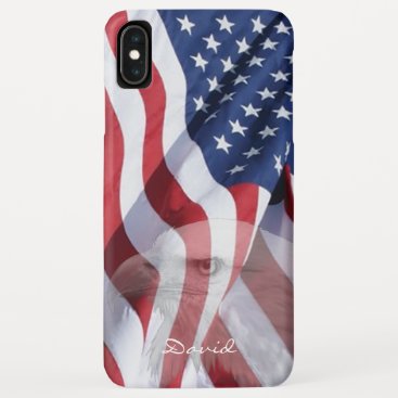 Patriotic American Flag USA Military Eagle Name iPhone XS Max Case Patriotic American Flag USA Military Eagle Name iPhone XS Max Case