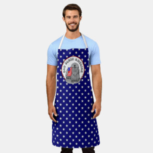 Patriotic American Flag USA Puli Dog (gray) Cute Apron