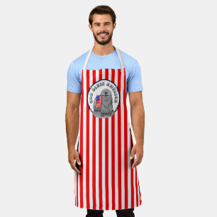 Patriotic American Flag USA Puli Dog (gray) Cute Apron