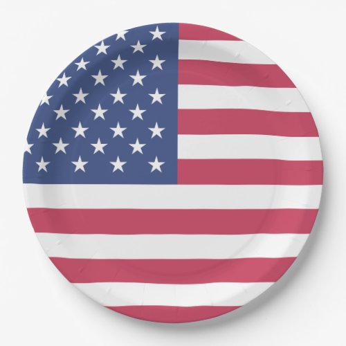 Patriotic American Flag USA Themed Party Paper Plates