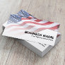 Patriotic American Flag Veteran Service Business Card