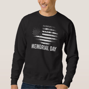 Patriotic American Flag Vintage Memorial Day Sweatshirt