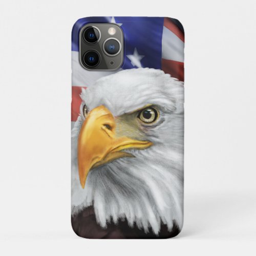 Patriotic American Flag wEagle iPhone 11 Pro Case