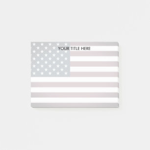Patriotic American flag watermark Personalized Post-it Notes