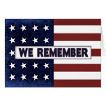 Patriotic American Flag - We Believe (Solid Text) Card