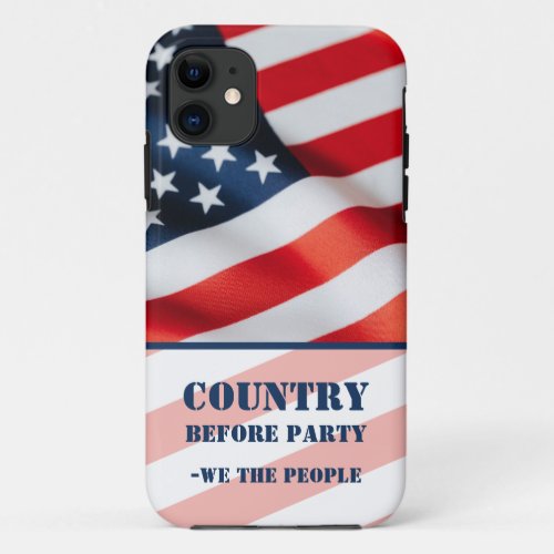 Patriotic American Flag We the People  iPhone 11 Case