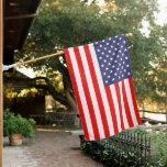 Patriotic American Flag With Pole And Mount at Zazzle