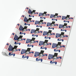 Patriotic American flag Wrapping Paper
