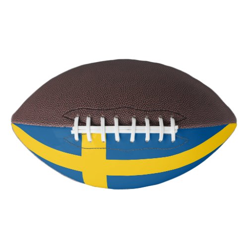Patriotic american football flag of Sweden