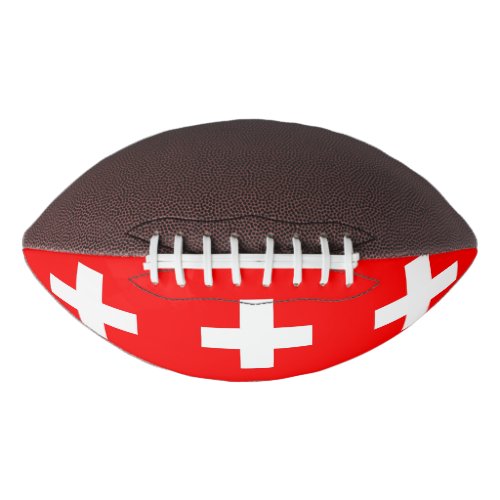 Patriotic american football flag of Switzerland