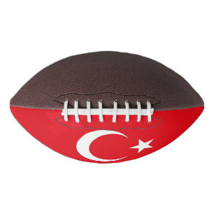 Patriotic american football flag of Turkey