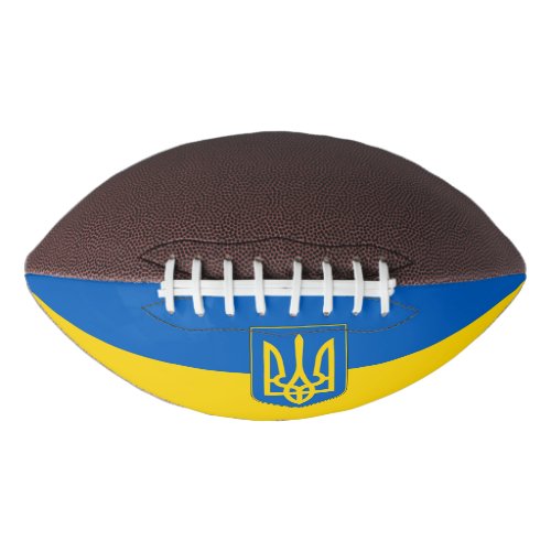 Patriotic american football flag of Ukraine