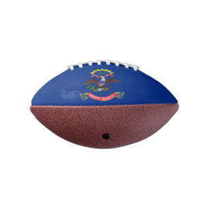 Patriotic american football North Dakota flag