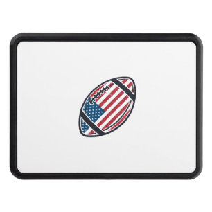 Patriotic American Football Vintage Vector Design_ Hitch Cover