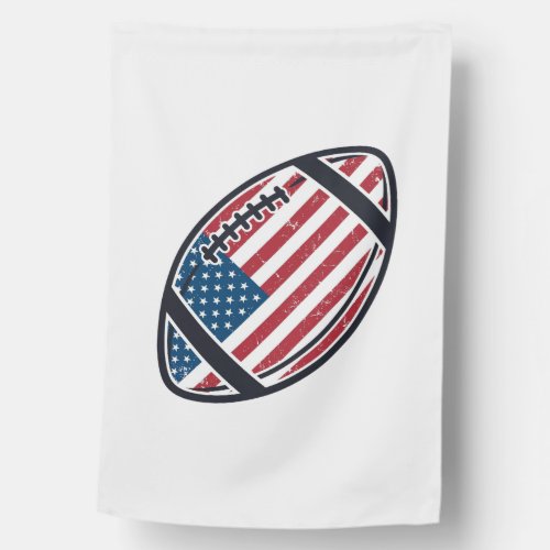 Patriotic American Football Vintage Vector Design_ House Flag