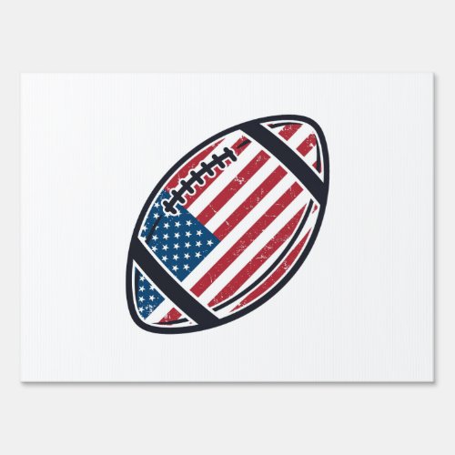 Patriotic American Football Vintage Vector Design_ Sign
