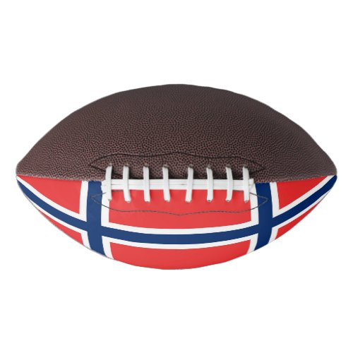 Patriotic american football with flag Norway