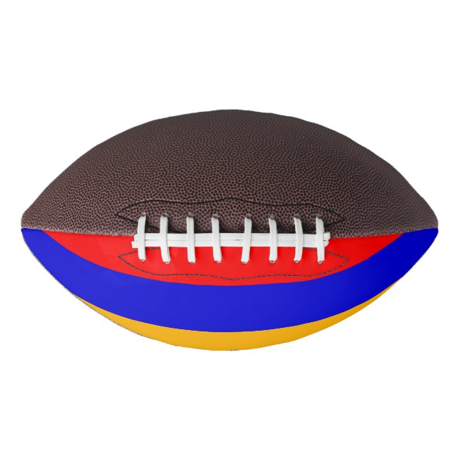 Patriotic american football with flag of Armenia (Front)