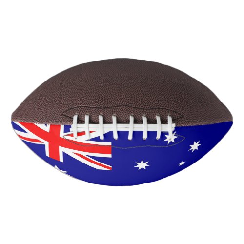 Patriotic american football with flag of Australia