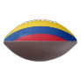 Patriotic american football with flag of Colombia