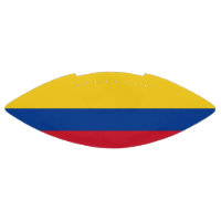 Patriotic american football with flag of Colombia