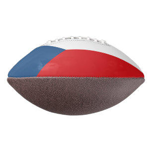 Patriotic american football with flag of Czechia