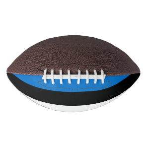 Patriotic american football with flag of Estonia