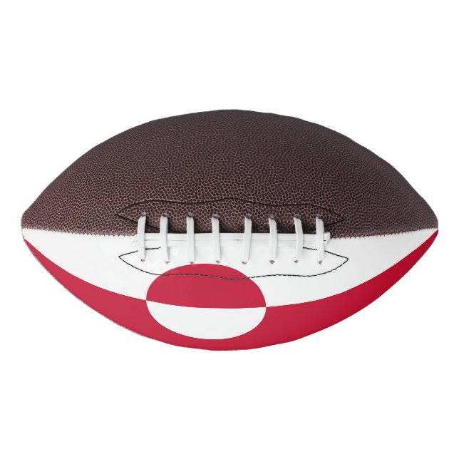 Patriotic american football with flag of Greenland (Front)