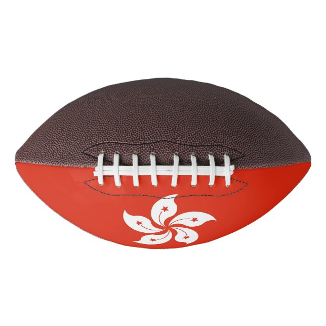 Patriotic american football with flag of Hong Kong (Front)