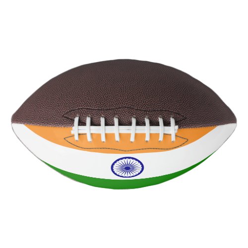 Patriotic american football with flag of India