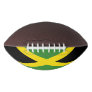 Patriotic american football with flag of Jamaica