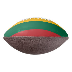 Patriotic american football with flag of Lithuania