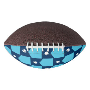Patriotic american football with flag of Minnesota