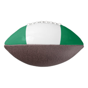 Patriotic american football with flag of Nigeria