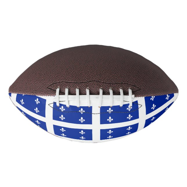 Patriotic american football with flag of Quebec (Front)