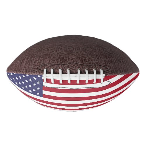 Patriotic american football with flag of USA