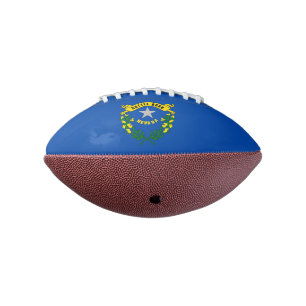 Patriotic american football with Nevada flag