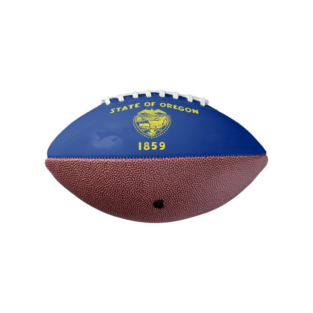 Patriotic american football with Oregon flag (Rotated 270)