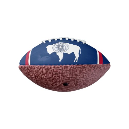 Patriotic american football Wyoming flag